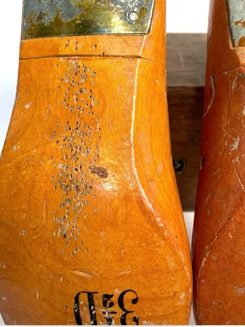 Vintage Wooden Shoe Form Pair Factory Reclaimed Industrial Eclectic Home Decor